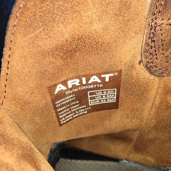 Ariat Rambler Mens Western Boot Antiqued Brown 9.5 D Leather Cowboy Square Toe - Picture 8 of 11